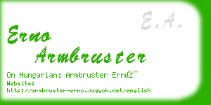 erno armbruster business card